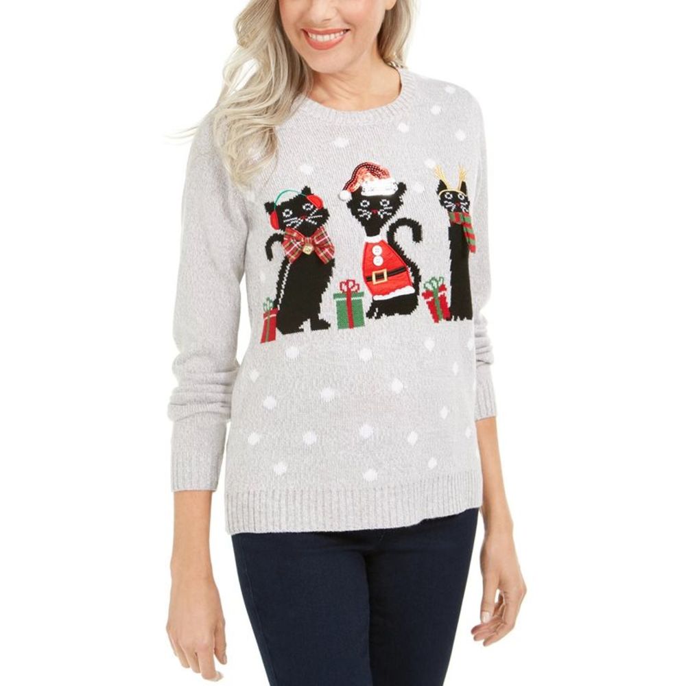 🌞Karen Scott cat Christmas sweater